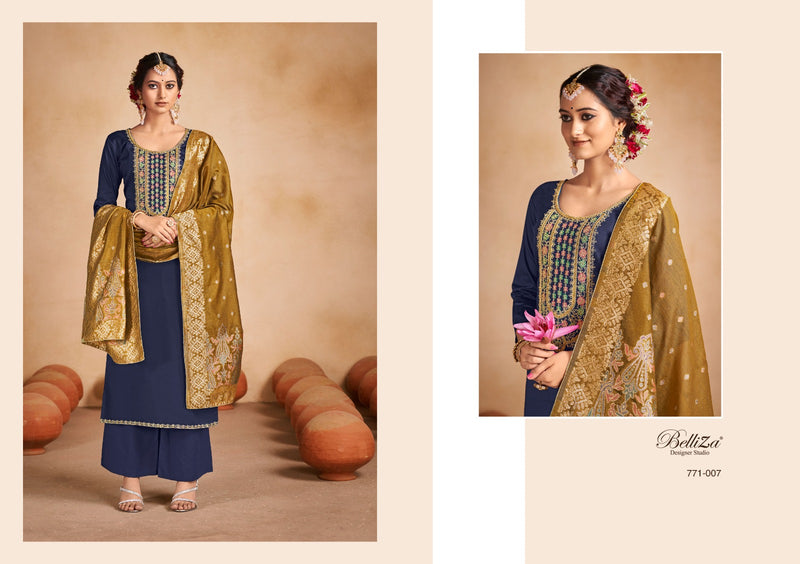 Belliza Designer Studio Saadgi Pure Heavy Jam Cotton Exclusive Heavy Cording Embroidery Work Lace Stylish Designer Partywear Salwar Suit