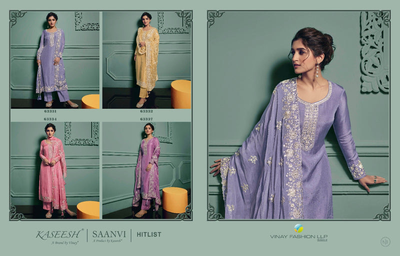 Vinay Fashion Saanvi Hitlist Dola Jacquard Embroidered Work Fancy Designer Partywear Salwar Kameez
