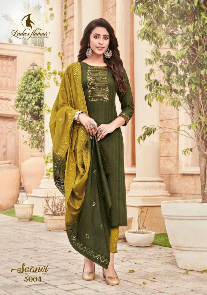 Ladies Flavour Saanvi Vol 5 Rayon With Embroidery Work Stylish Designer Casual Look Kurti