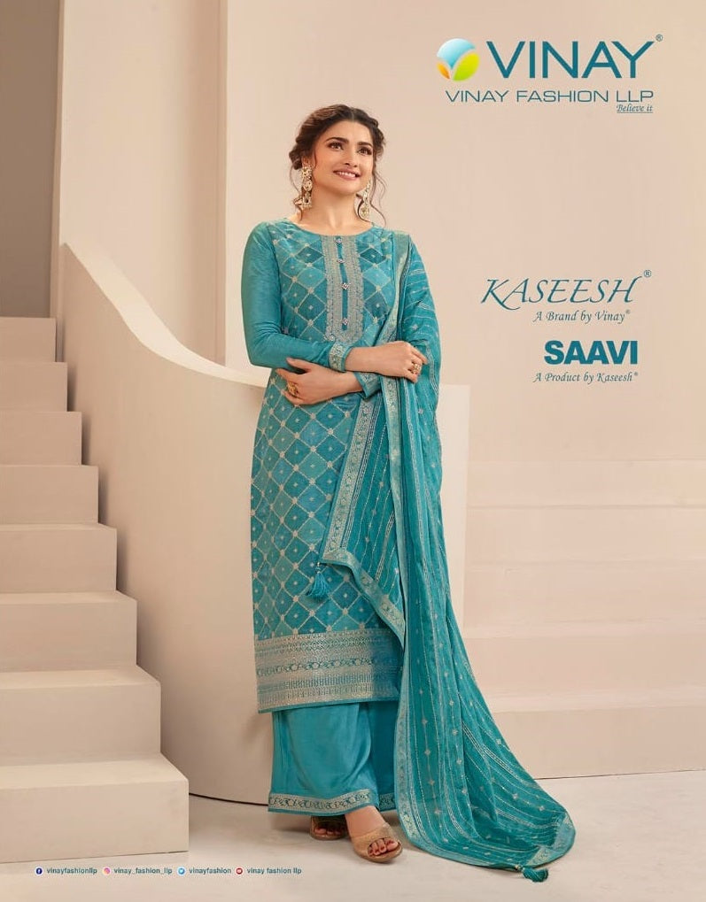 Vinay Fashion Kaseesh Saavi Double Zari Dola Jacquard Fancy Desginer Salwar Suit