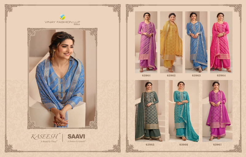 Vinay Fashion Kaseesh Saavi Double Zari Dola Jacquard Fancy Desginer Salwar Suit