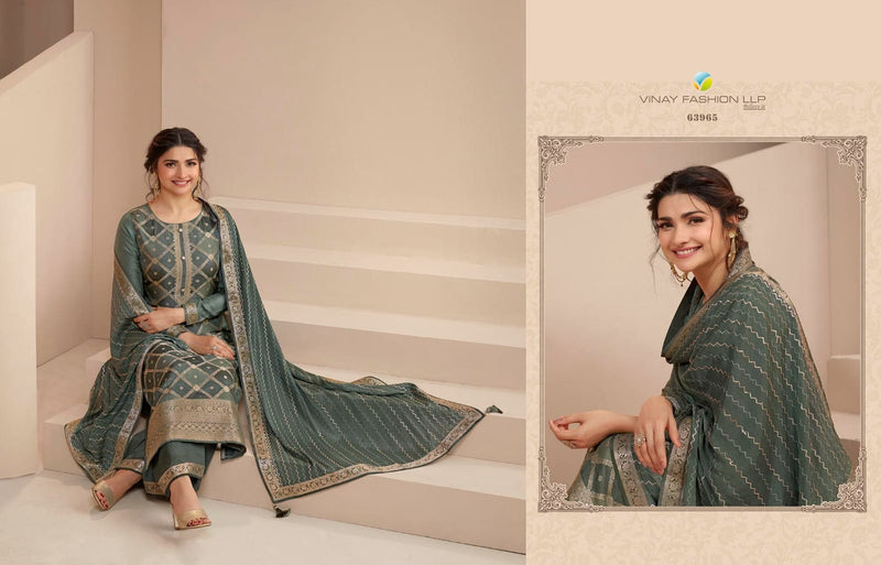 Vinay Fashion Kaseesh Saavi Double Zari Dola Jacquard Fancy Desginer Salwar Suit