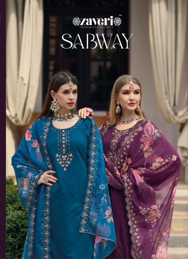 Zaveri Woman Beauty Sabway Viscose Silk Heavy Embroidery Work Heavy Designer Partywear Kurti