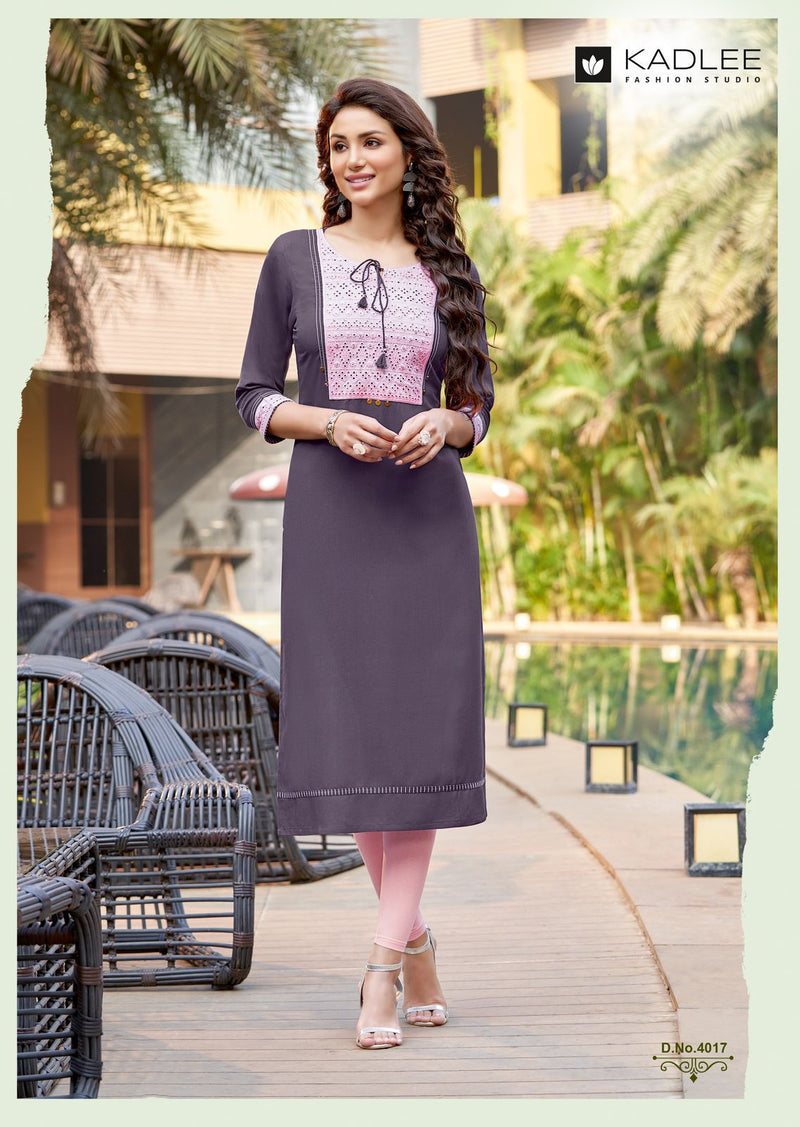 Kadlee Fashion Sachi Vol 3 Fancy Designer Party Wear Kurtis With Embroidery