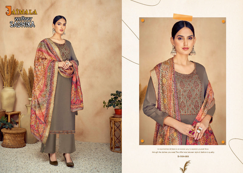 Alok Suit Sadhika Jam Cotton Dyed With Fancy Embroidery And Swarovski Diamond Work Stylish Salwar Kameez