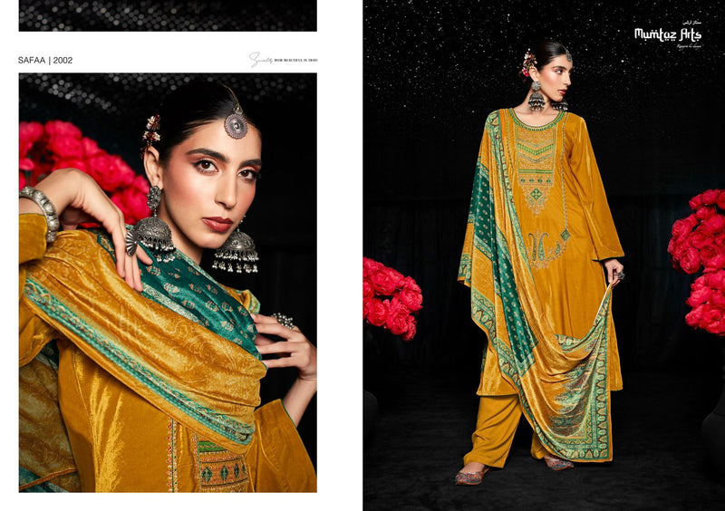 Mumtaz Safaa Vol 1 Velvet With Coding Embroidery Work Stylish Designer Salwar Kameez