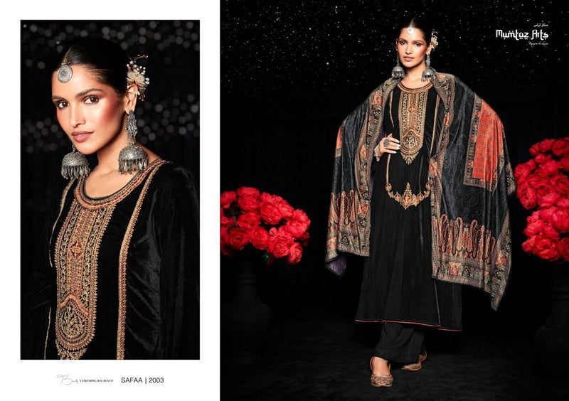 Mumtaz Safaa Vol 1 Velvet With Coding Embroidery Work Stylish Designer Salwar Kameez
