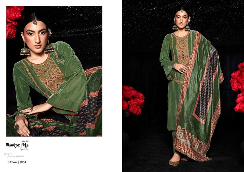 Mumtaz Safaa Vol 1 Velvet With Coding Embroidery Work Stylish Designer Salwar Kameez