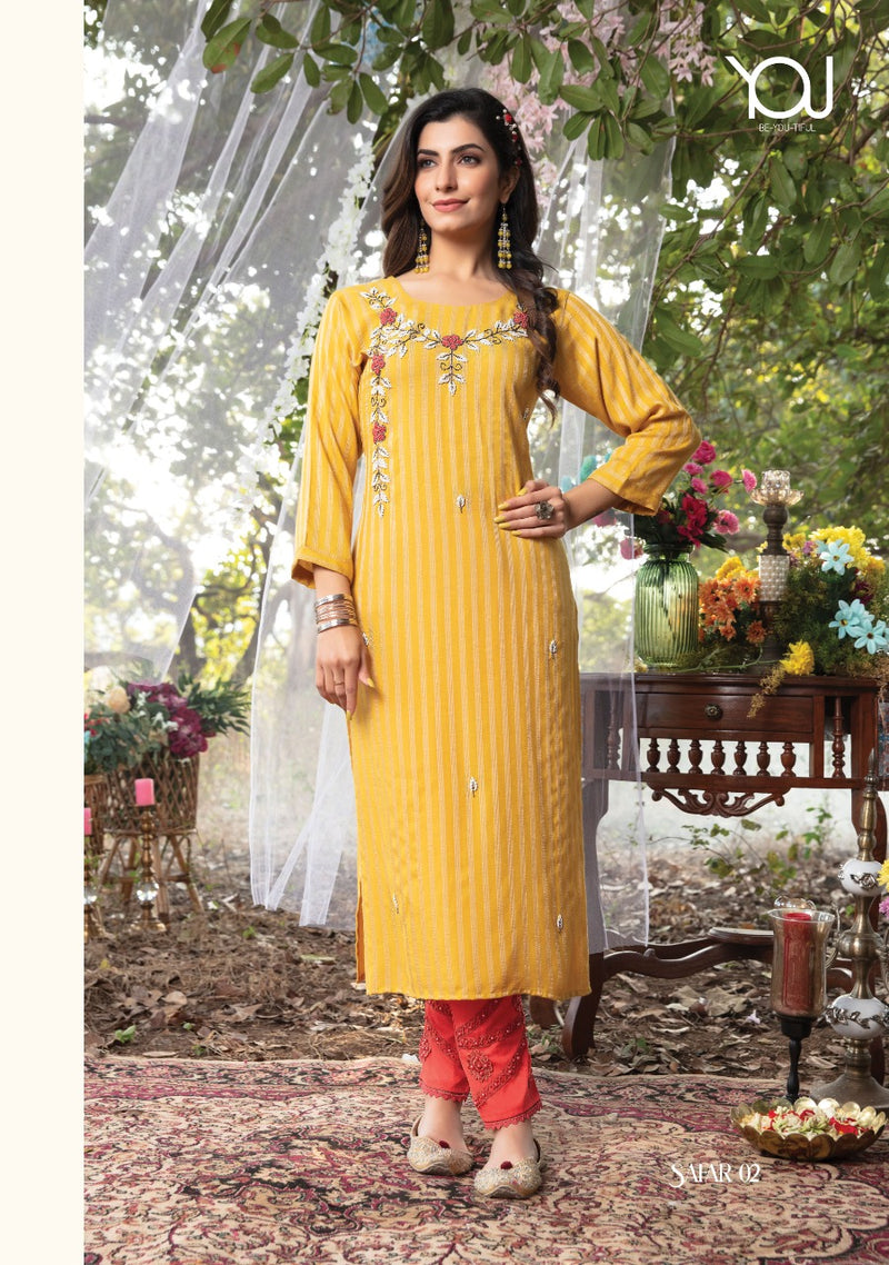 Wanna Safar Super Fancy Party Wear Handwork Kurtis With Pants