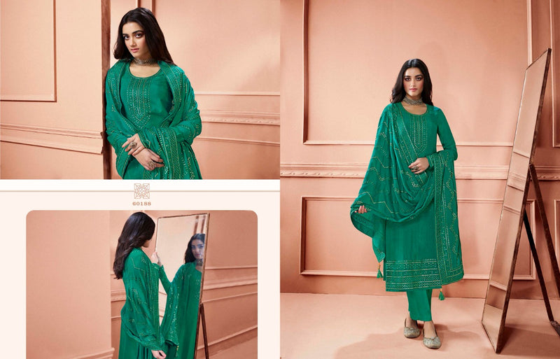 Vinay Fashion Kaseesh Safeena Dola Jacquard Embroidered Party Wear Salwar Suits