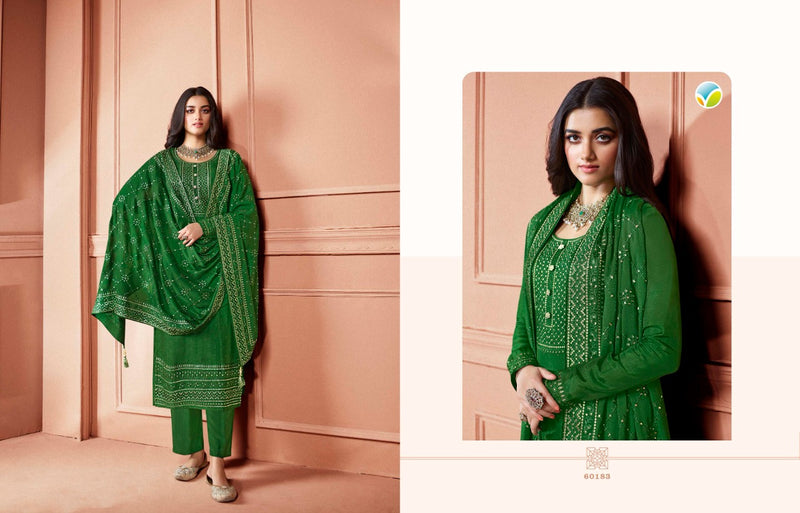 Vinay Fashion Kaseesh Safeena Dola Jacquard Embroidered Party Wear Salwar Suits