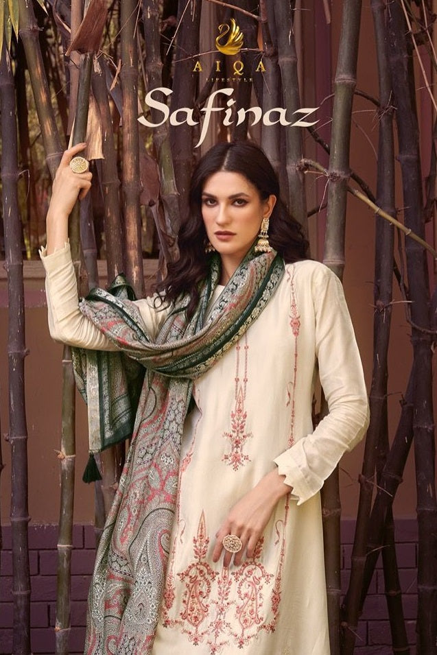 Aiqa Lifestyle Safinaz Silk With Beautiful Work Stylish Designer Party Wear Salwar Kameez