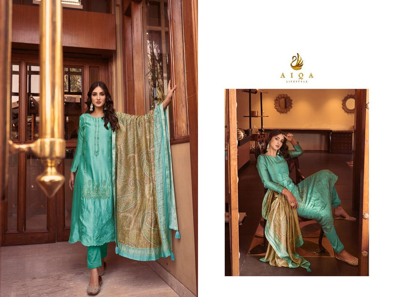 Aiqa Lifestyle Safinaz Silk With Beautiful Work Stylish Designer Party Wear Salwar Kameez