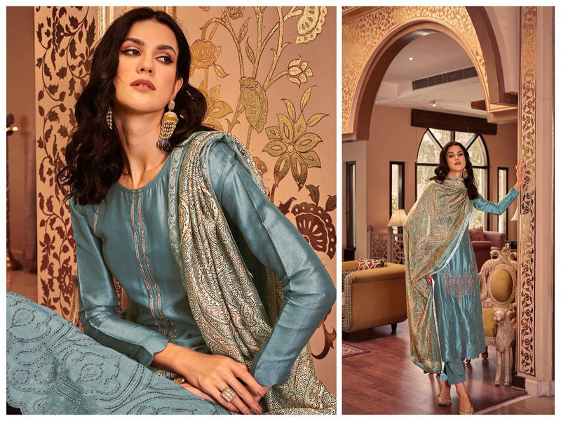 Aiqa Lifestyle Safinaz Silk With Beautiful Work Stylish Designer Party Wear Salwar Kameez