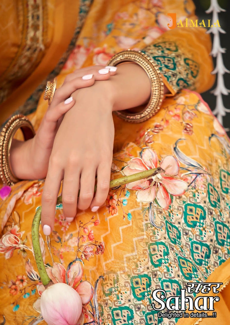 Alok Suits Jaimala Sahar Jam Cotton Embroidered Party Wear Salwar Suits