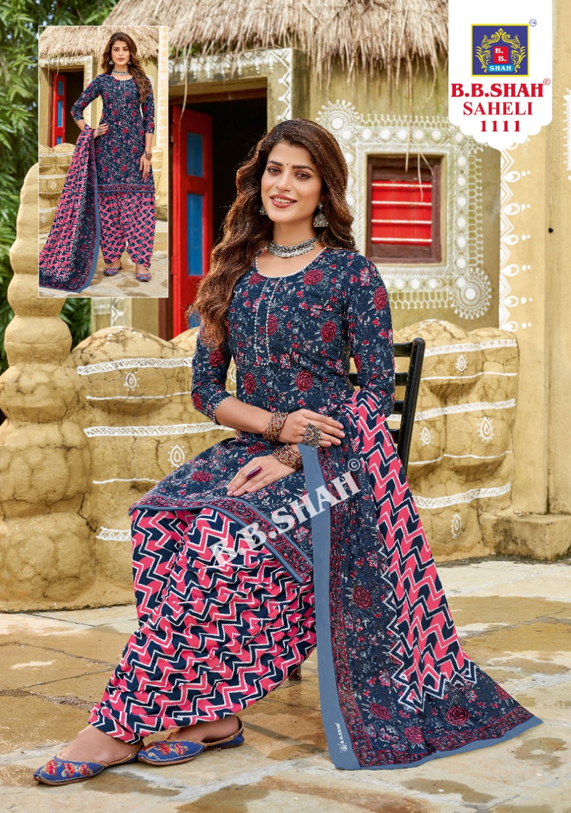 BB Shah Saheli Vol 1 Pure Cotton With Heavy Printed Work Stylish Designer Salwar Suit