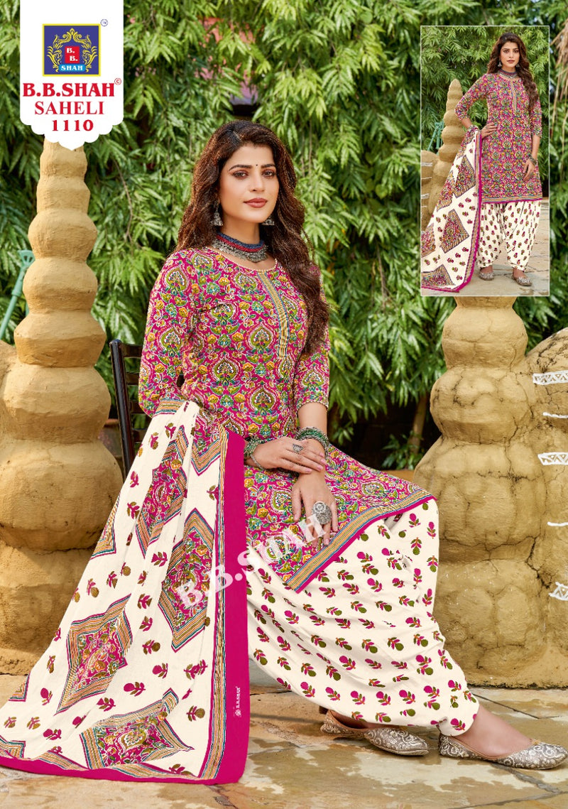 BB Shah Saheli Vol 1 Pure Cotton With Heavy Printed Work Stylish Designer Salwar Suit