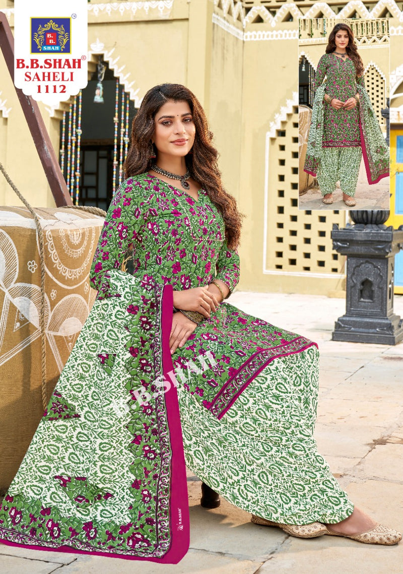 BB Shah Saheli Vol 1 Pure Cotton With Heavy Printed Work Stylish Designer Salwar Suit