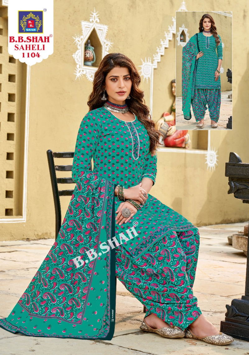 BB Shah Saheli Vol 1 Pure Cotton With Heavy Printed Work Stylish Designer Salwar Suit