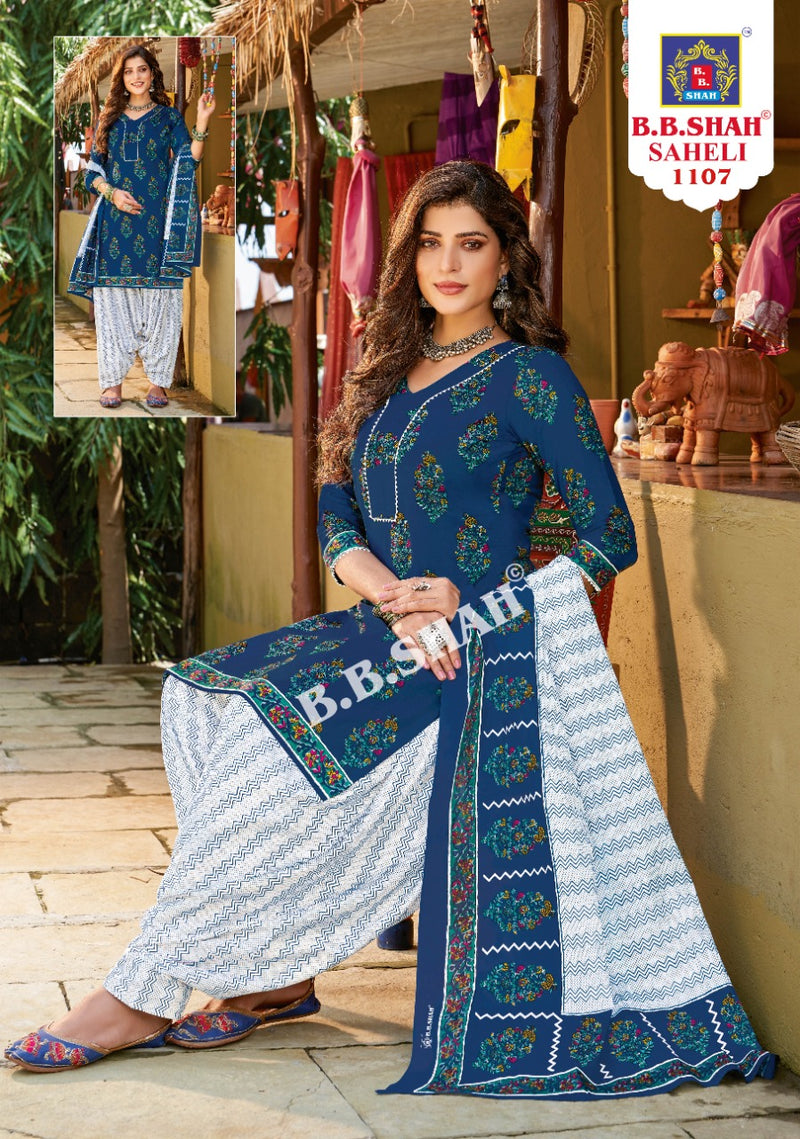 BB Shah Saheli Vol 1 Pure Cotton With Heavy Printed Work Stylish Designer Salwar Suit