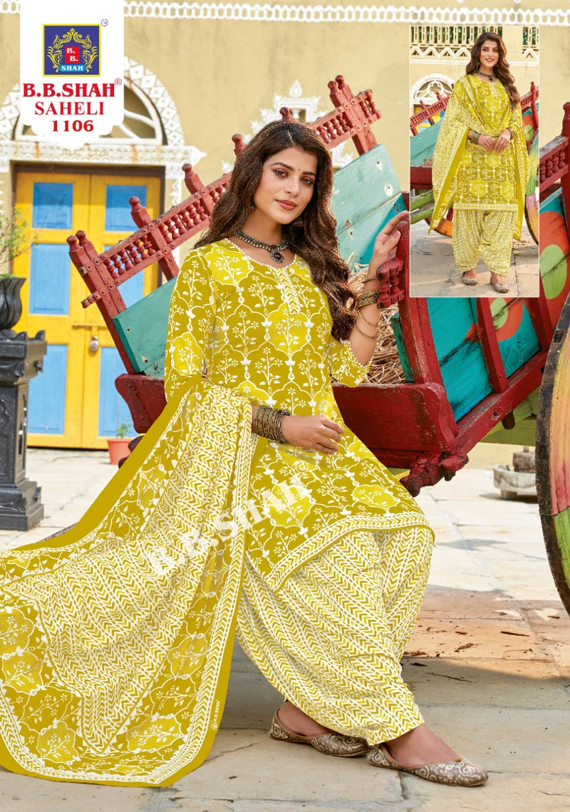 BB Shah Saheli Vol 1 Pure Cotton With Heavy Printed Work Stylish Designer Salwar Suit