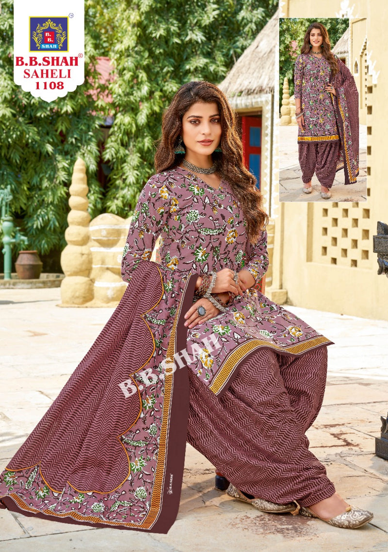 BB Shah Saheli Vol 1 Pure Cotton With Heavy Printed Work Stylish Designer Salwar Suit