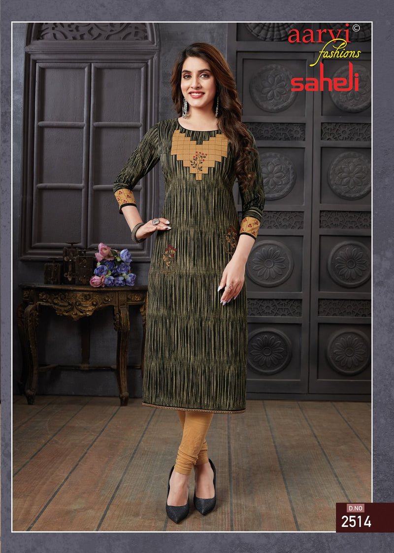 Aarvi Fashion Saheli Vol 15 Cotton Casual Wear Kurti