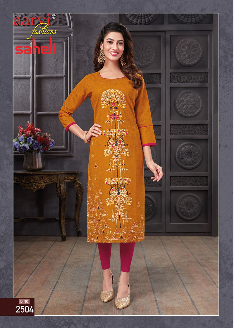 Aarvi Fashion Saheli Vol 15 Cotton Casual Wear Kurti