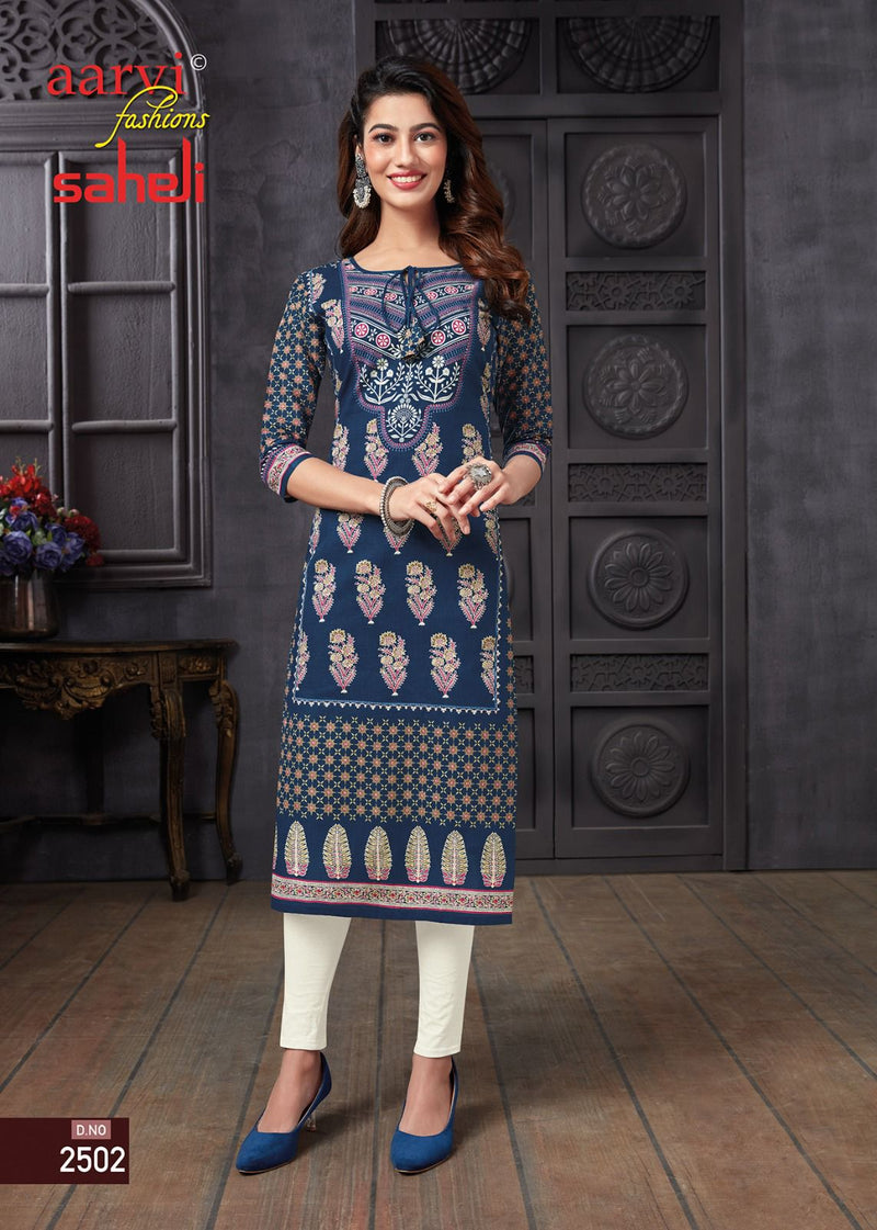 Aarvi Fashion Saheli Vol 15 Cotton Casual Wear Kurti