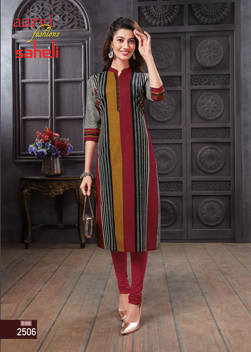 Aarvi Fashion Saheli Vol 15 Cotton Casual Wear Kurti
