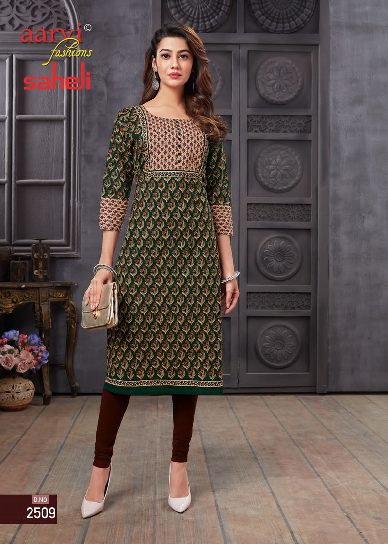 Aarvi Fashion Saheli Vol 15 Cotton Casual Wear Kurti