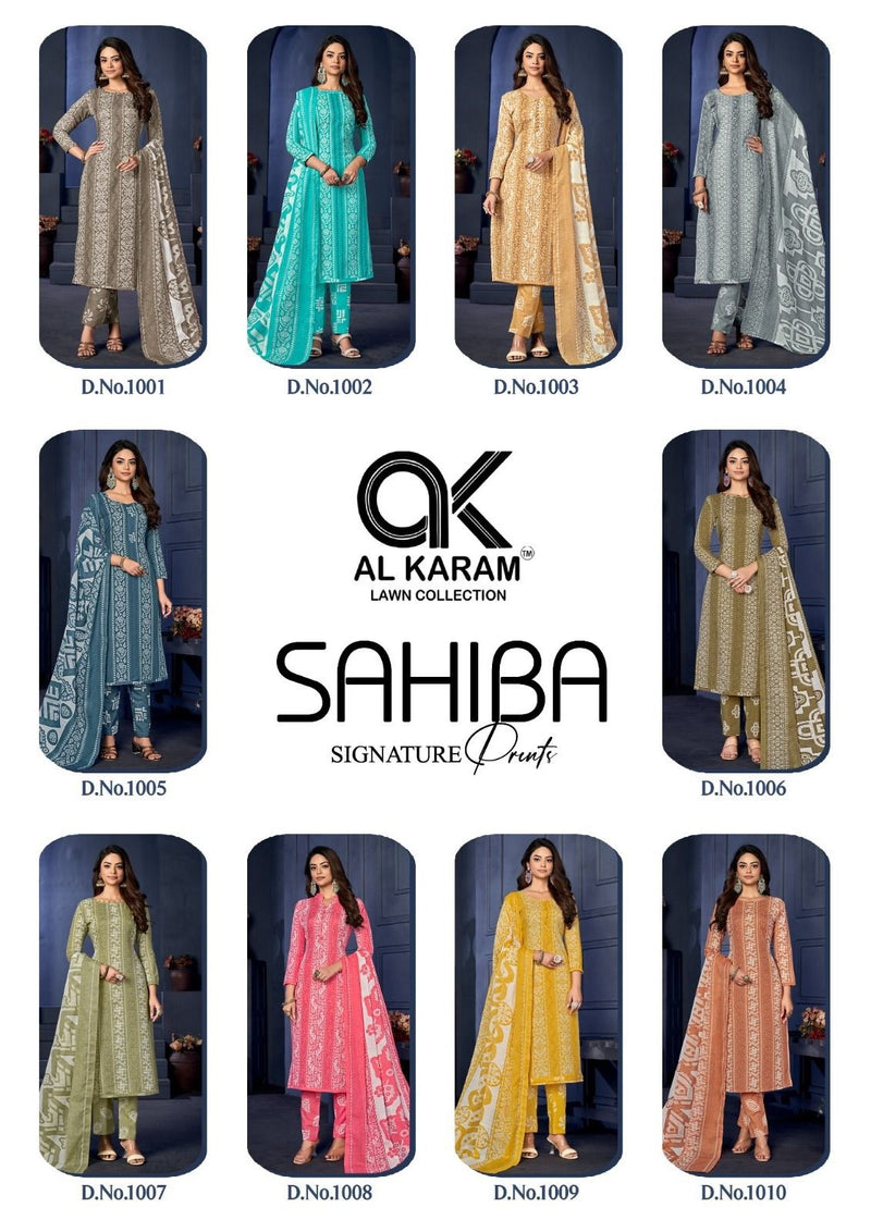 Al Karam Sahiba Signature Print Pure Soft Cotton Printed Salwar Kameez
