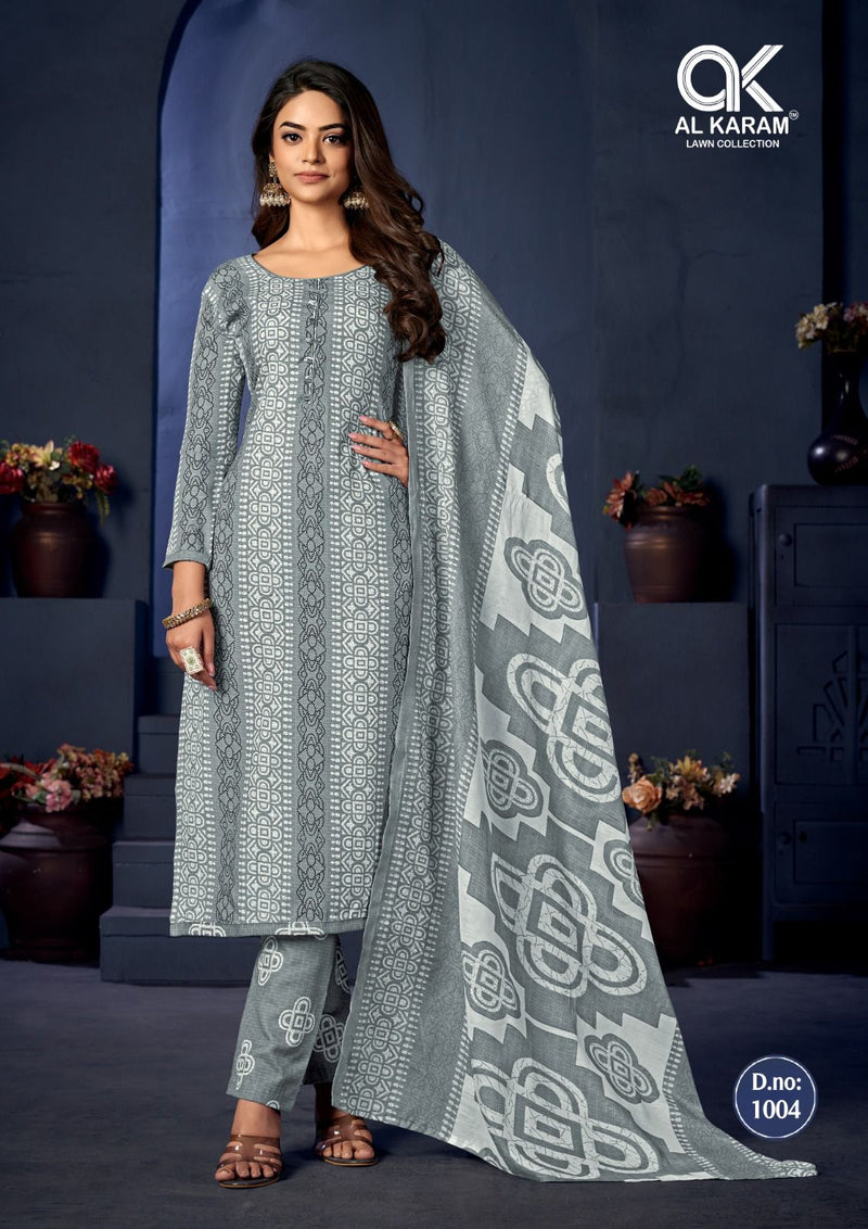 Al Karam Sahiba Signature Print Pure Soft Cotton Printed Salwar Kameez