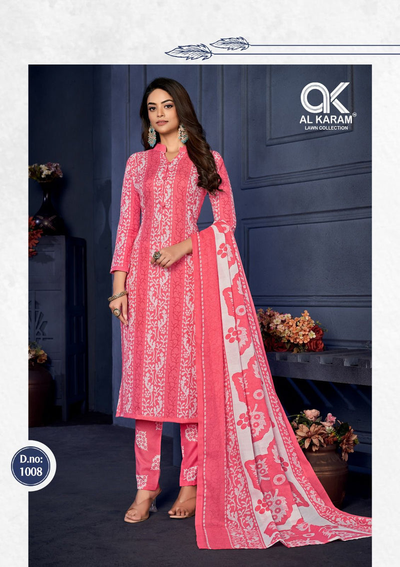 Al Karam Sahiba Signature Print Pure Soft Cotton Printed Salwar Kameez