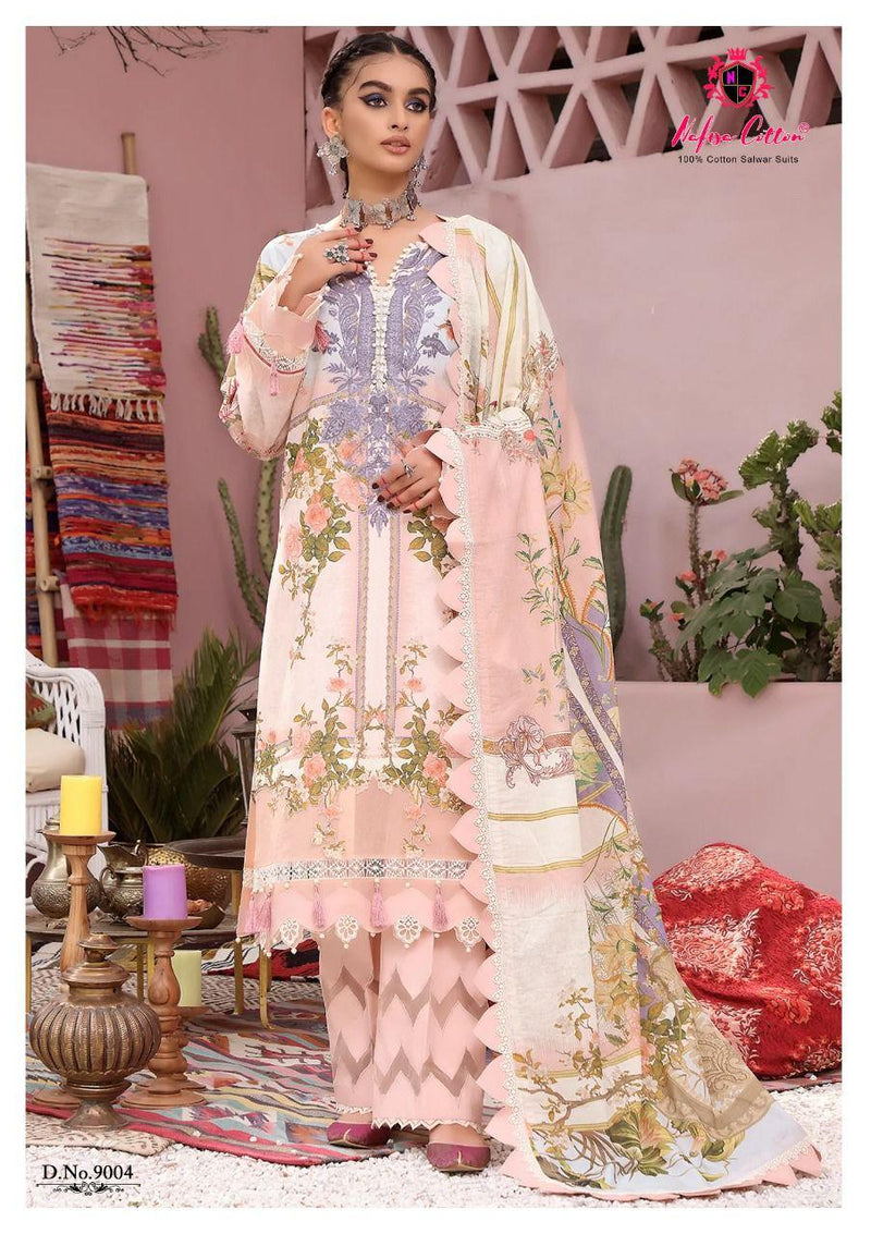 Nafisa Sahil Collection Vol 9 Pure Cotton With Heavy Embroidery Work Stylish Designer Pakistani Salwar Kameez
