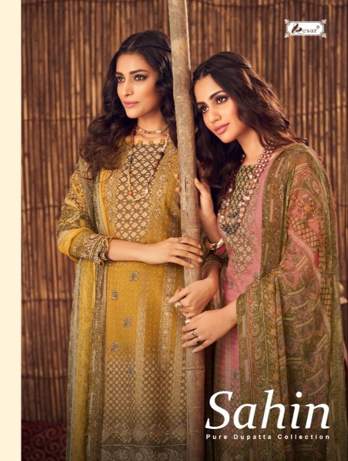 Kesar Sahin Pasmina  With Fancy Work Stylish Designer  Casual Wear Salwar Kameez