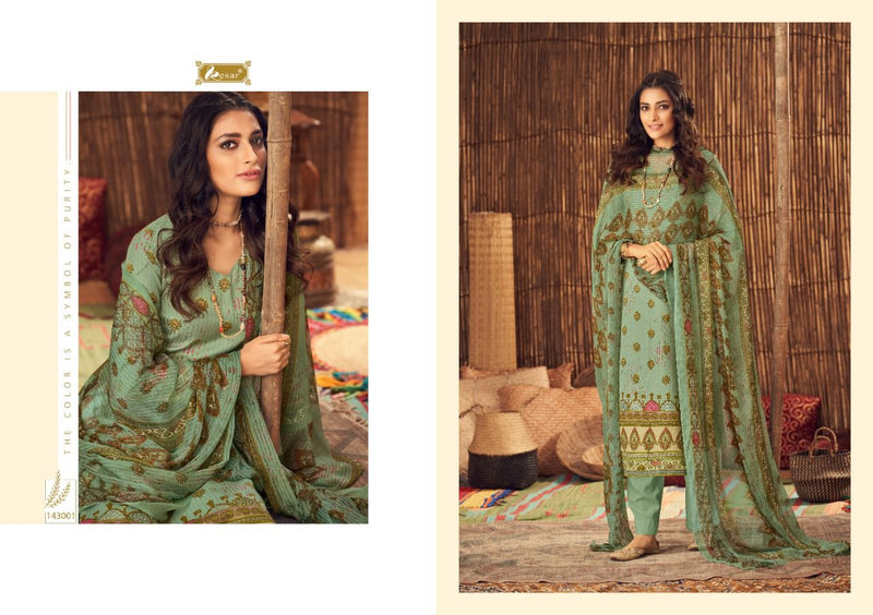Kesar Sahin Pasmina  With Fancy Work Stylish Designer  Casual Wear Salwar Kameez
