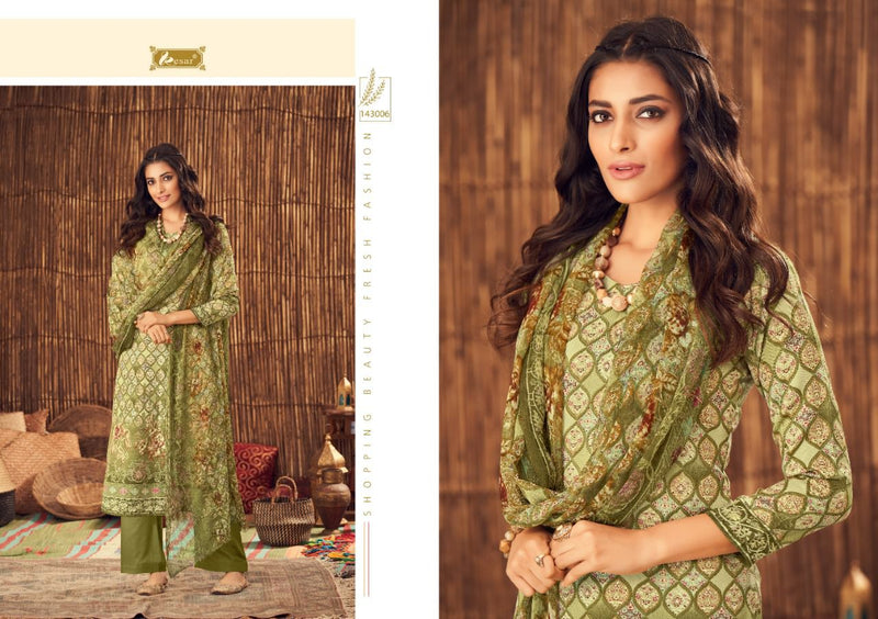 Kesar Sahin Pasmina  With Fancy Work Stylish Designer  Casual Wear Salwar Kameez