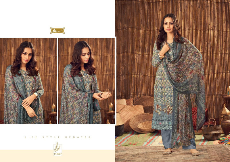 Kesar Sahin Pasmina  With Fancy Work Stylish Designer  Casual Wear Salwar Kameez