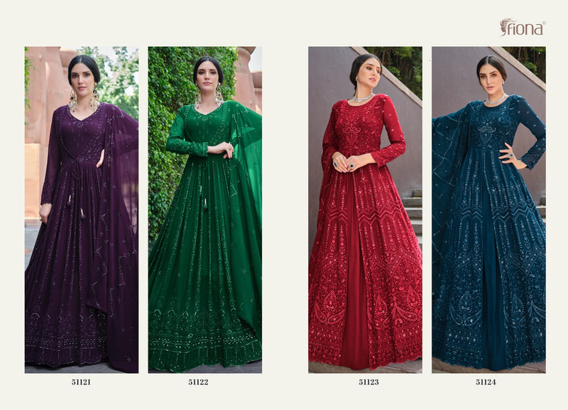 Fiona Saina Georgette With Heavy Embroidery Work Stylish Designer Festive Wear Casual Look Long Gown
