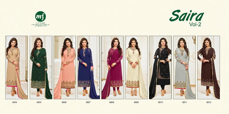 Mf Saira Vol 2 Georgette With Heavy Embroidery Work Stylish Designer Festive Wear Fancy Salwar Kameez