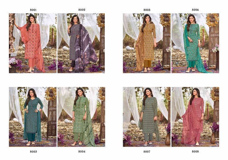 Femayraa Fashion Saira Vol 8 Pure Cotton With Heavy Beautiful Work Stylish Designer Festive Wear Fancy Salwar Kameez