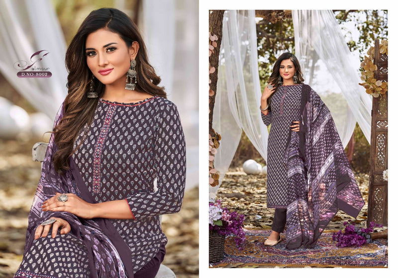 Femayraa Fashion Saira Vol 8 Pure Cotton With Heavy Beautiful Work Stylish Designer Festive Wear Fancy Salwar Kameez