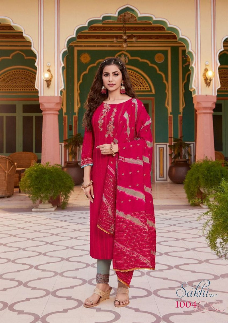 Koodee Fashion Sakhi Vol 1 Pure Viscose With Heavy Embroidery Work Stylish Designer Festive Wear Kurti