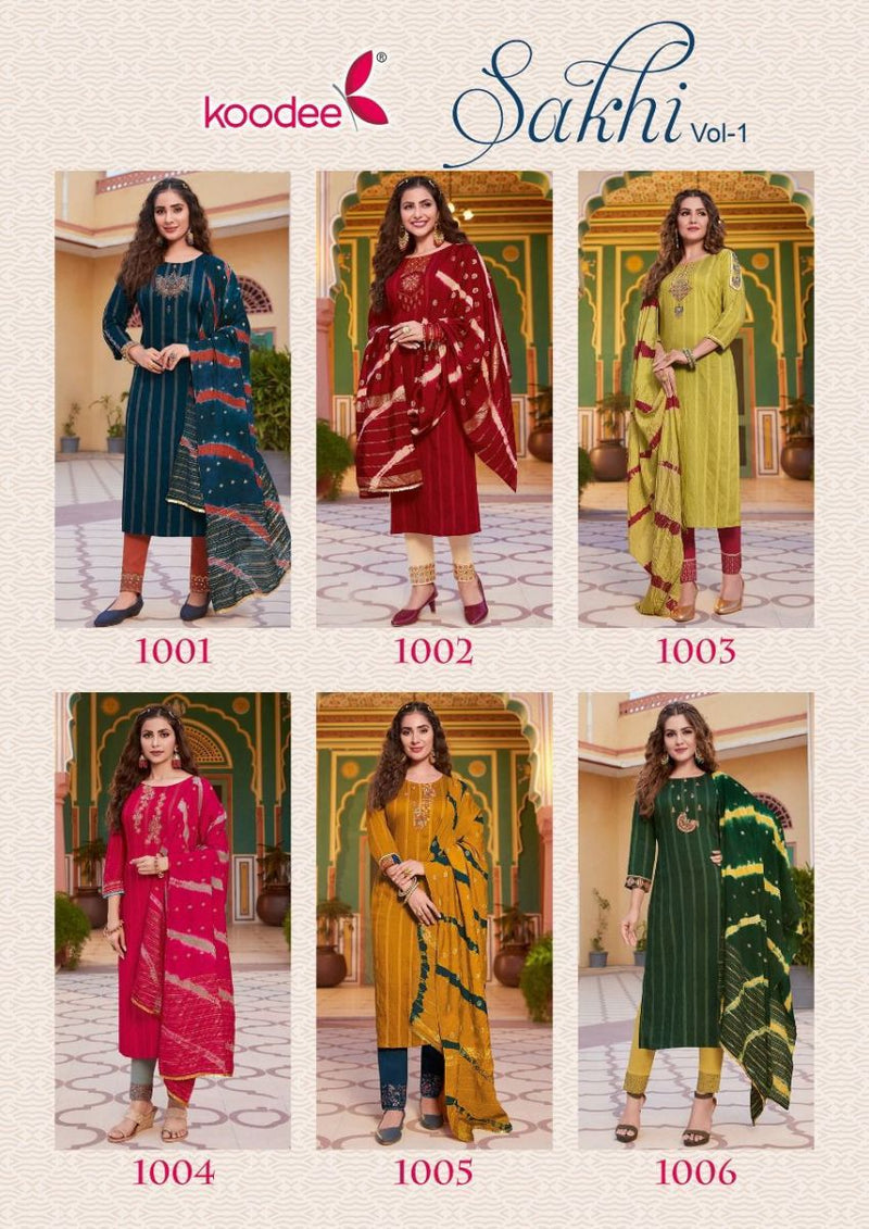 Koodee Fashion Sakhi Vol 1 Pure Viscose With Heavy Embroidery Work Stylish Designer Festive Wear Kurti