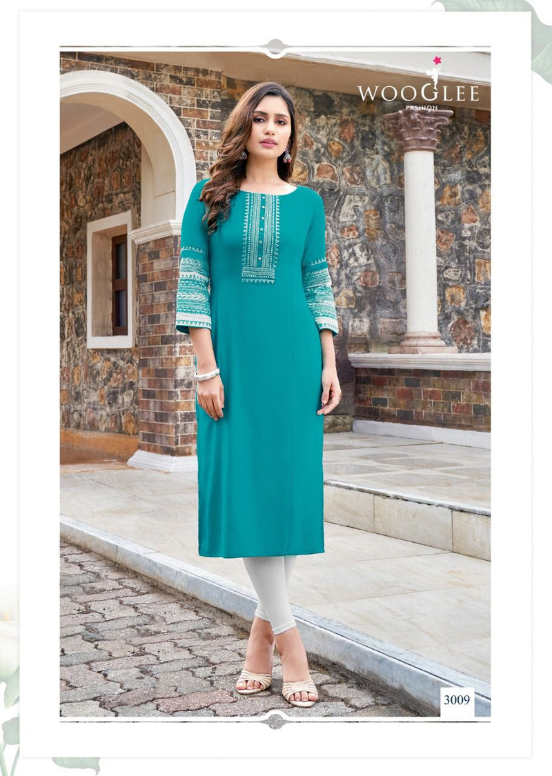 Wooglee Salonee Vol 2 Rayon Fancy Kurti Collection