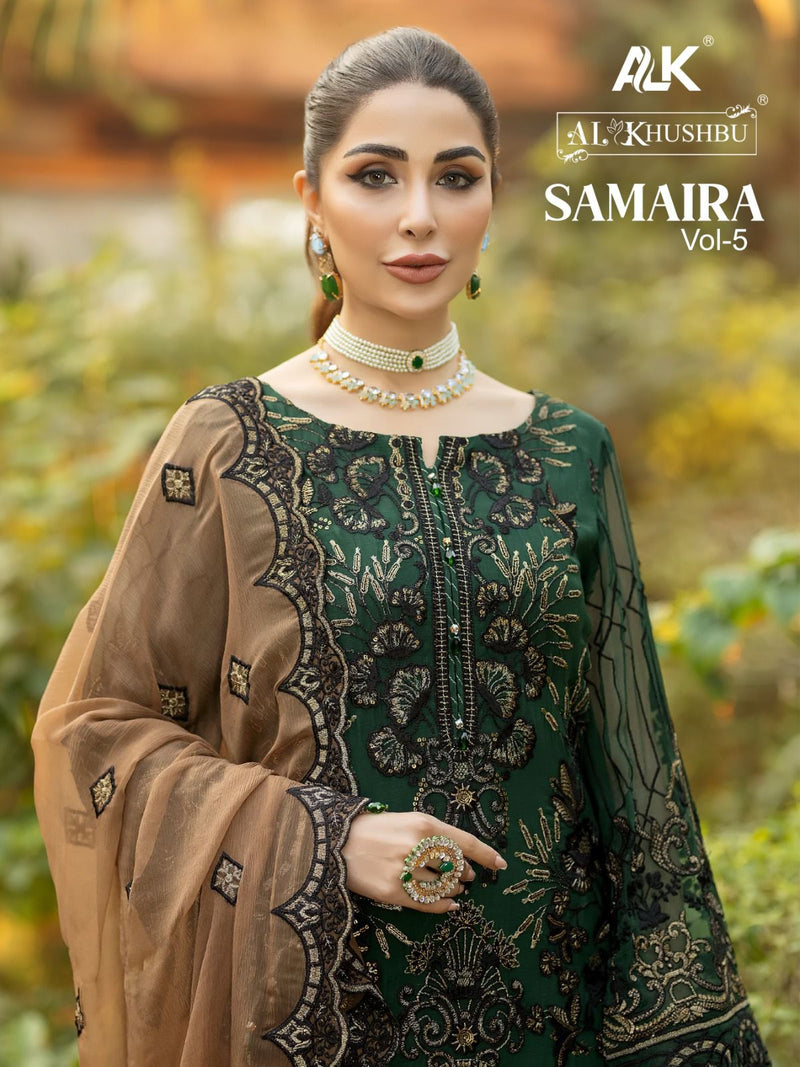Al Khushbu Samaira Vol 5 Georgette Heavy Embroidered Moti Work Pakistani Designer Salwar Kameez
