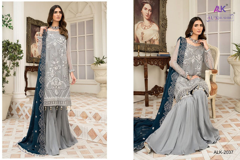 Al Khushbu Samaira Vol 1 Georgette With Heavy Embroidery Pakistani Style Wedding Wear Salwar Suits