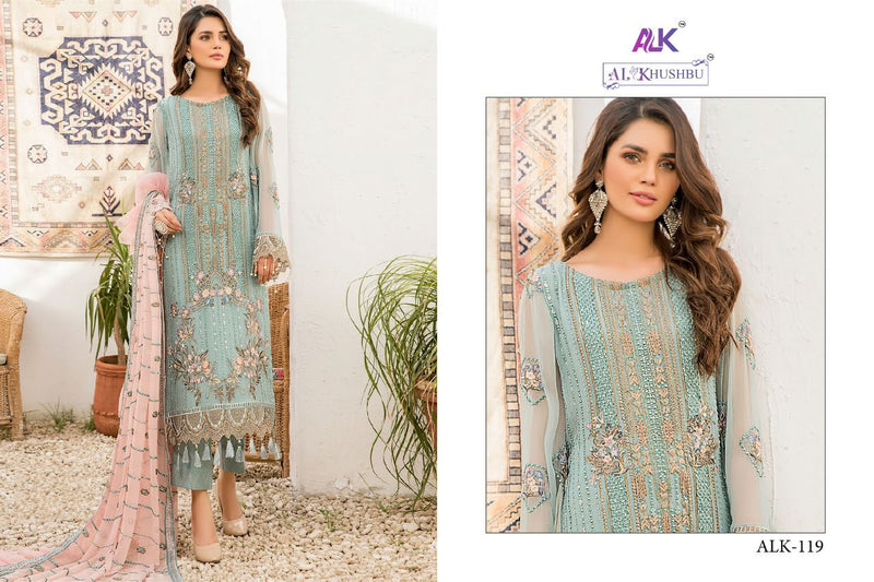 Al Khushbu Samaira Vol 1 Georgette With Heavy Embroidery Pakistani Style Wedding Wear Salwar Suits