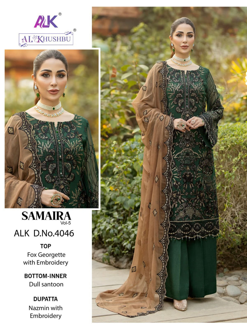 Al Khushbu Samaira Vol 5 Georgette Heavy Embroidered Moti Work Pakistani Designer Salwar Kameez